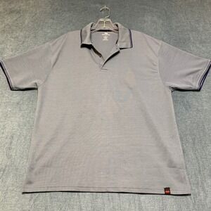 Red Rhino Polo Shirt Mens Large Gray Logo Golf Tennis Performance Sports Wear